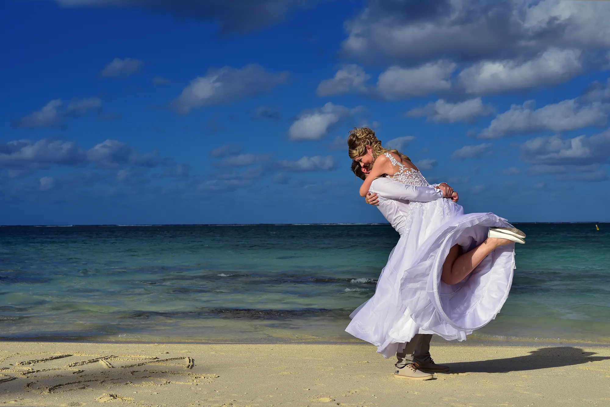 Belle Mare pristine beach sunrise wedding photography Mauritius