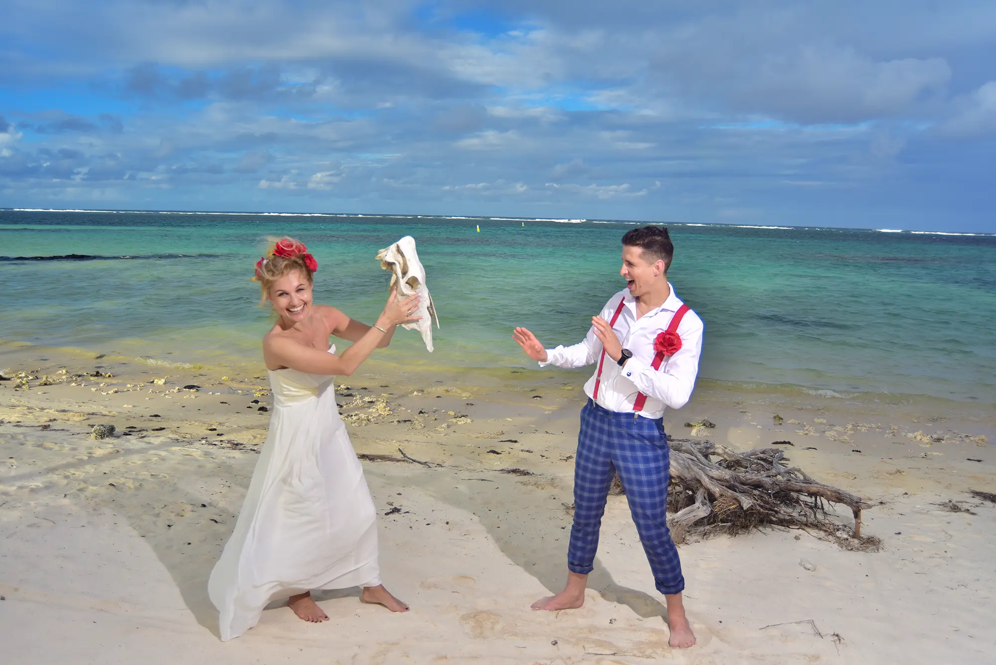 Engagement photography at Poste Lafayette lagoon, east coast Mauritius — Bilaal Sadeer