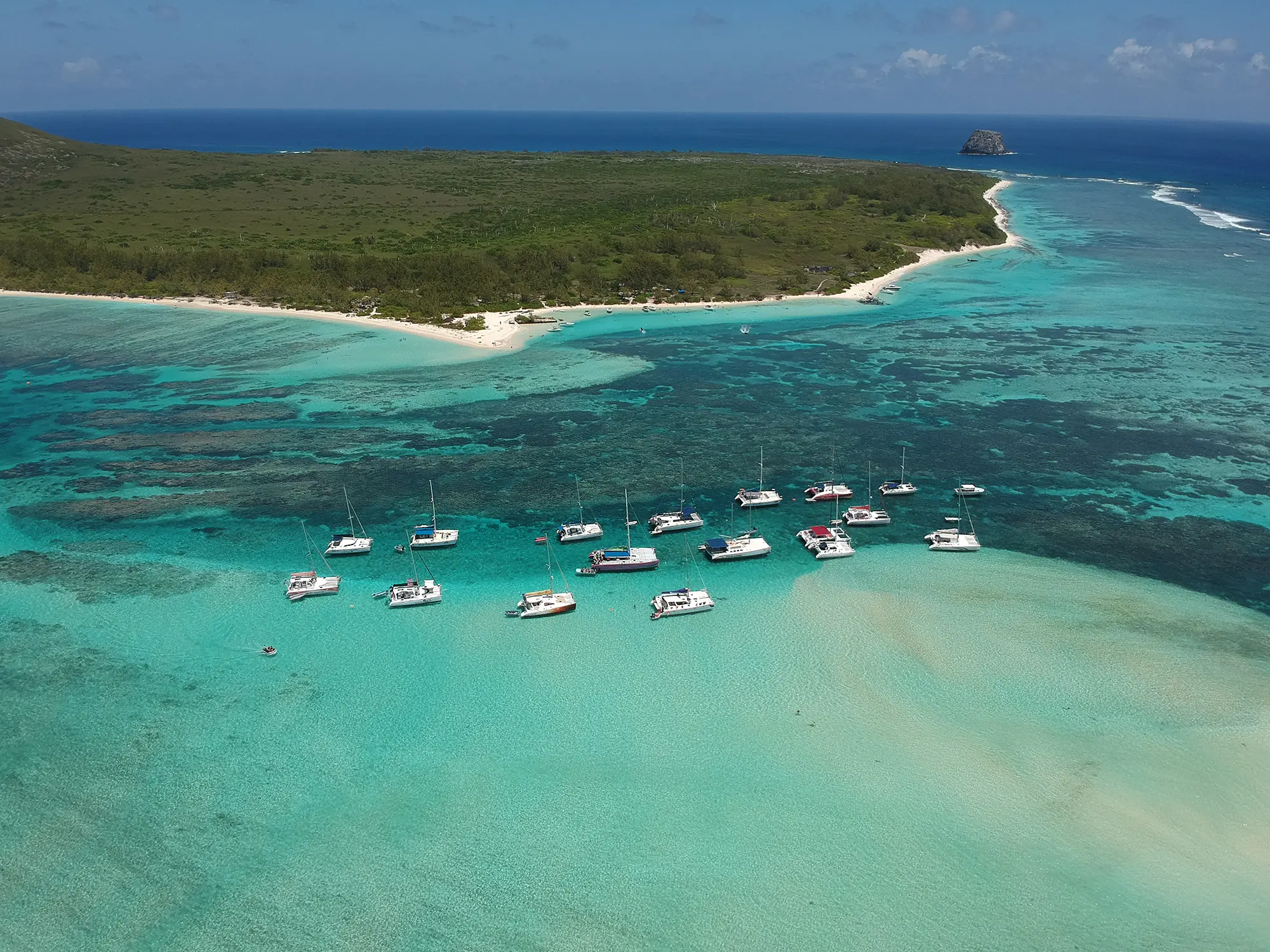 Ilot Gabriel uninhabited island drone photography Mauritius