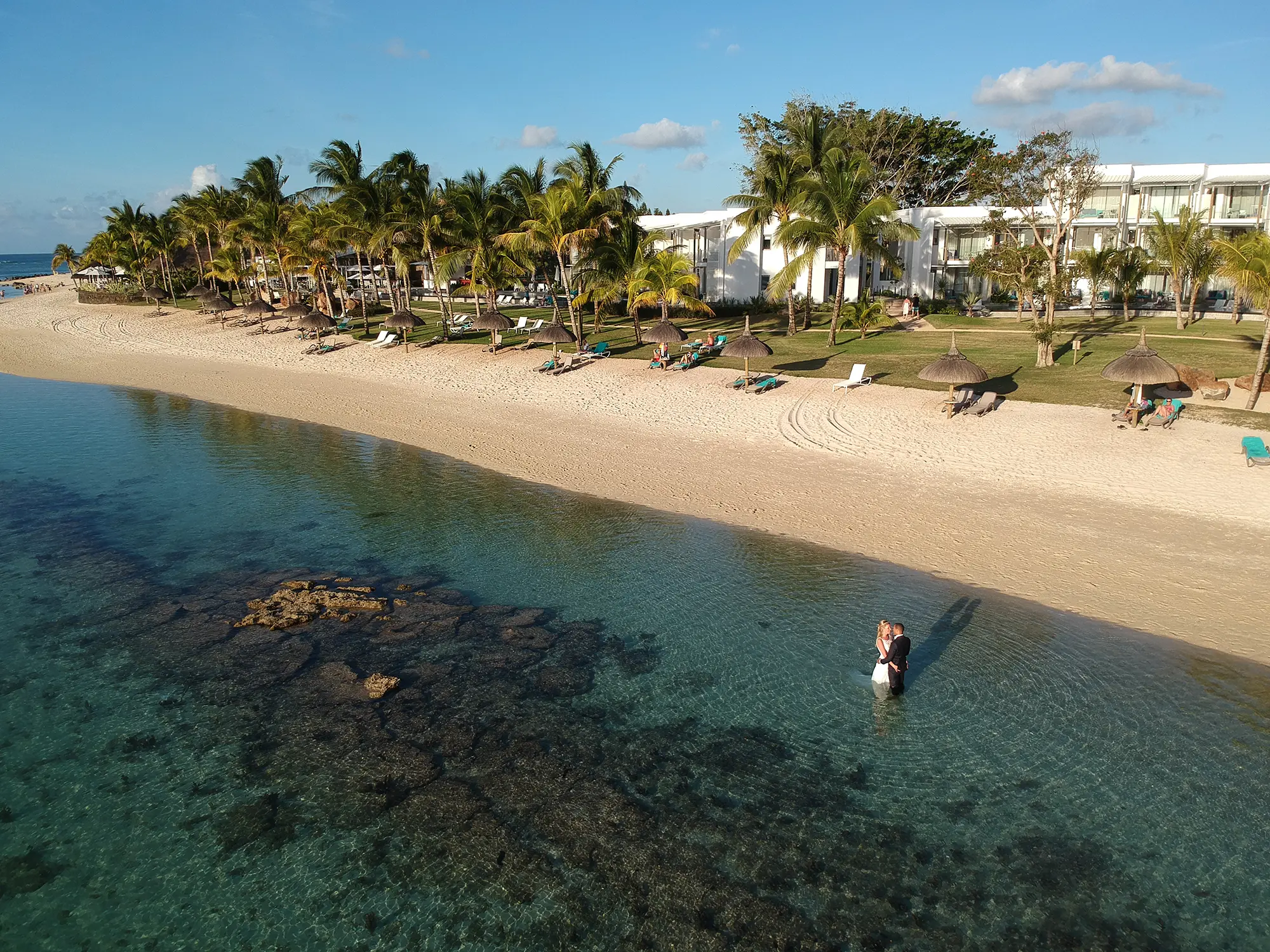 Pointe aux Cannoniers lighthouse drone photography Mauritius