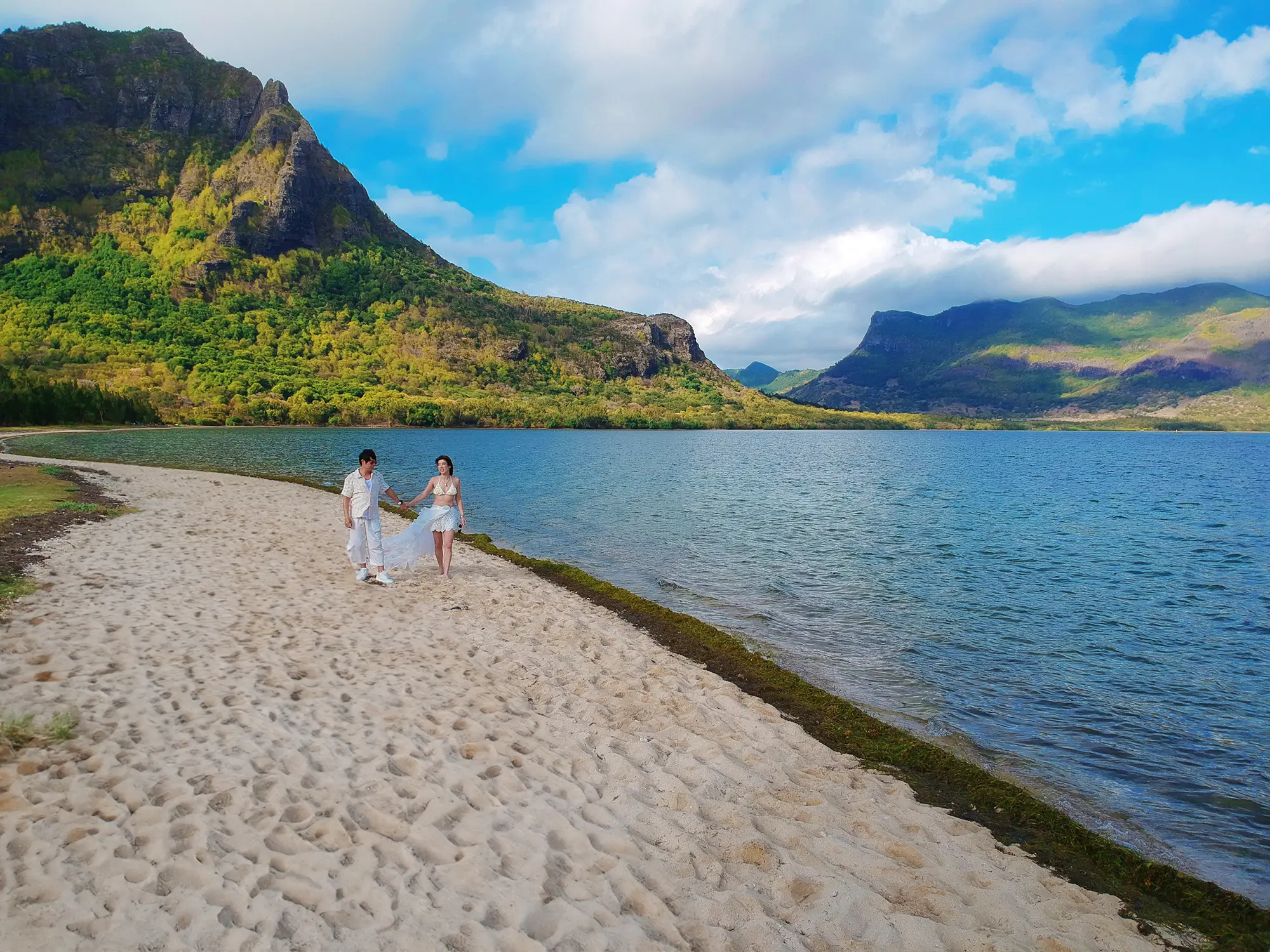 Mauritius drone aerial south coast