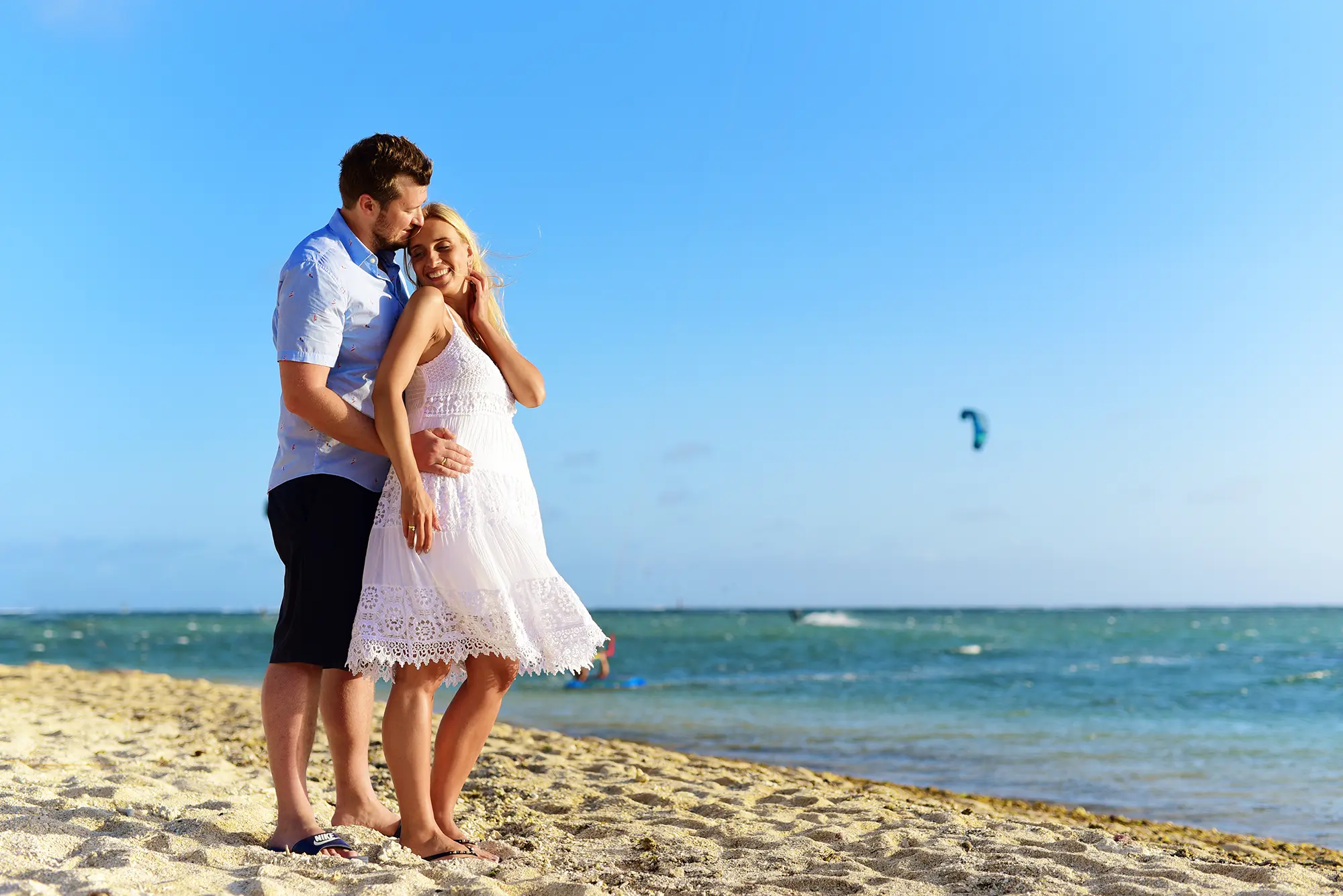 Secret proposal photography at Le Morne sunset Mauritius