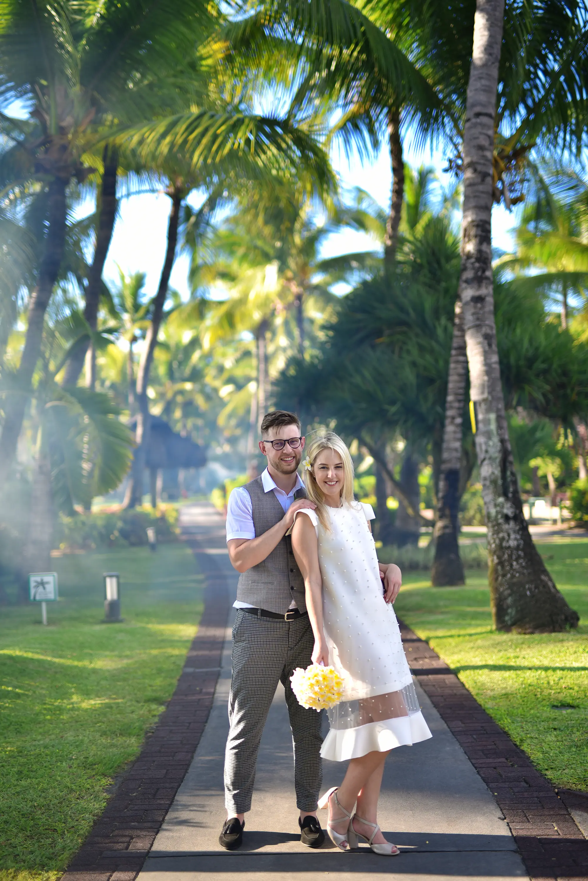Couple travel photography Mauritius